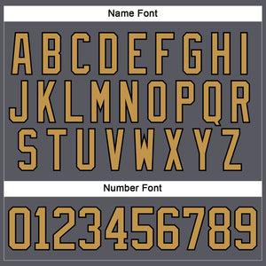 Custom Steel Gray Old Gold-Black Hockey Lace Neck Jersey