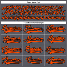 Load image into Gallery viewer, Custom Steel Gray Orange-Black Hockey Lace Neck Jersey
