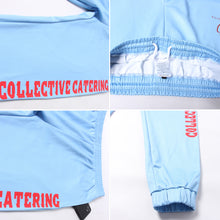 Load image into Gallery viewer, Custom Light Blue Red Fleece Jogger Sweatpants
