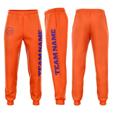Load image into Gallery viewer, Custom Orange Purple Fleece Jogger Sweatpants
