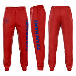 Custom Red Royal Fleece Jogger Sweatpants