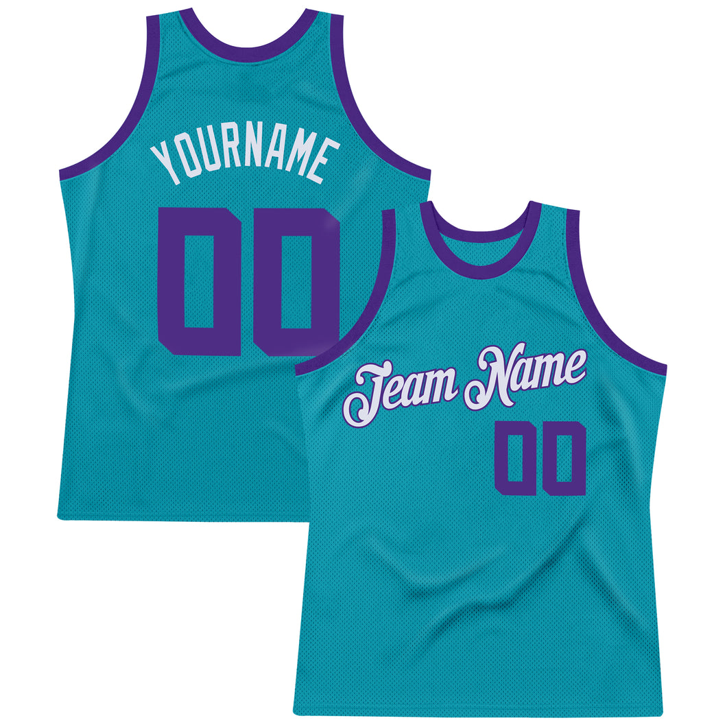 Custom Team Basketball Purple Jersey White