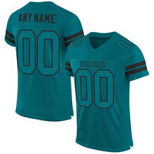 Load image into Gallery viewer, Custom Teal Teal-Black Mesh Authentic Football Jersey
