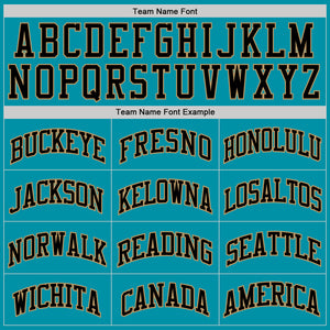 Custom Teal Black-Old Gold Authentic Throwback Basketball Jersey