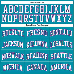 Custom Teal White-Purple Authentic Throwback Basketball Jersey