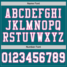 Load image into Gallery viewer, Custom Teal White-Pink Mesh Authentic Football Jersey
