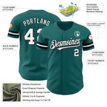 Load image into Gallery viewer, Custom Teal White-Black Authentic Baseball Jersey
