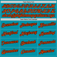 Load image into Gallery viewer, Custom Teal Orange-Black Authentic Throwback Basketball Jersey
