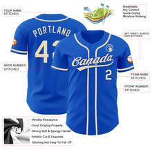 Load image into Gallery viewer, Custom Thunder Blue City Cream Authentic Baseball Jersey
