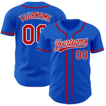 Load image into Gallery viewer, Custom Thunder Blue Red-White Authentic Baseball Jersey

