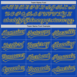 Custom Thunder Blue Yellow Authentic Baseball Jersey