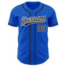 Load image into Gallery viewer, Custom Thunder Blue Black-White Authentic Baseball Jersey
