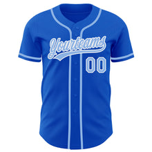 Load image into Gallery viewer, Custom Thunder Blue Light Blue-White Authentic Baseball Jersey
