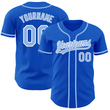 Load image into Gallery viewer, Custom Thunder Blue Light Blue-White Authentic Baseball Jersey
