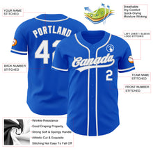 Load image into Gallery viewer, Custom Thunder Blue White-Gray Authentic Baseball Jersey
