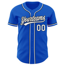 Load image into Gallery viewer, Custom Thunder Blue White-Black Authentic Baseball Jersey
