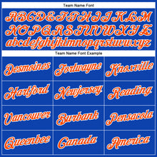 Load image into Gallery viewer, Custom Thunder Blue Orange-White Performance T-Shirt
