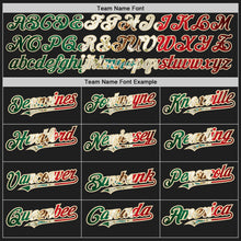 Load image into Gallery viewer, Custom Black Vintage Mexican Flag Kelly Green Red-City Cream Authentic Two Tone Baseball Jersey
