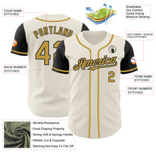 Load image into Gallery viewer, Custom Cream Old Gold-Black Authentic Two Tone Baseball Jersey
