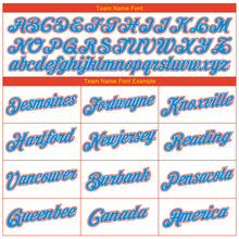 Load image into Gallery viewer, Custom White Blue-Orange Authentic Throwback Basketball Jersey
