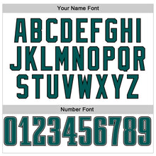 Load image into Gallery viewer, Custom White Midnight Green-Black Mesh Authentic Football Jersey
