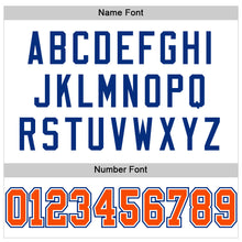 Load image into Gallery viewer, Custom White Orange-Royal Mesh Authentic Football Jersey
