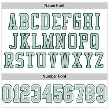 Load image into Gallery viewer, Custom White Silver-Green Mesh Authentic Football Jersey

