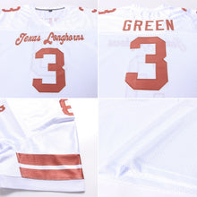 Load image into Gallery viewer, Custom White Texas Orange Mesh Authentic Football Jersey
