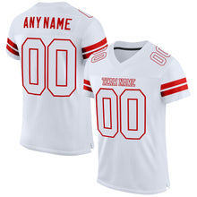 Load image into Gallery viewer, Custom White White-Red Mesh Authentic Football Jersey
