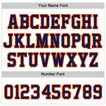 Load image into Gallery viewer, Custom White Navy-Orange Authentic Sleeveless Baseball Jersey
