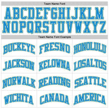 Load image into Gallery viewer, Custom White Blue-Kelly Green Authentic Throwback Basketball Jersey
