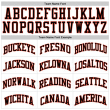 Load image into Gallery viewer, Custom White Black-Orange Authentic Throwback Basketball Jersey
