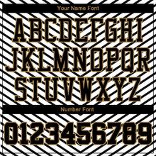 Load image into Gallery viewer, Custom White Black-Old Gold Round Neck Sublimation Basketball Suit Jersey
