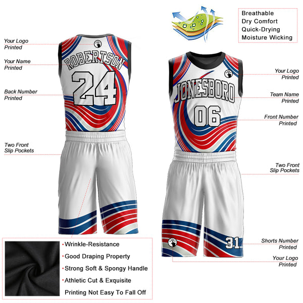 Source wholesale basketball wear custom basketball uniform red/white  sublimation basketball jersey on m.