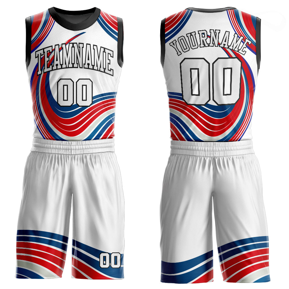 Custom Light Blue Red Pinstripe Red-Gold Authentic Basketball Jersey Fast  Shipping – FiitgCustom