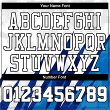 Load image into Gallery viewer, Custom White White-Royal Round Neck Sublimation Basketball Suit Jersey
