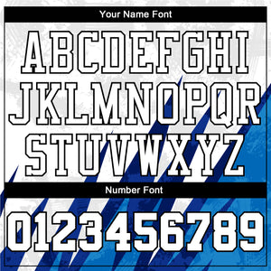 Custom White White-Royal Round Neck Sublimation Basketball Suit Jersey