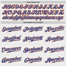 Load image into Gallery viewer, Custom White Royal-Orange Authentic Baseball Jersey

