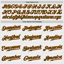 Load image into Gallery viewer, Custom White Green-Orange Authentic Baseball Jersey
