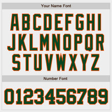Load image into Gallery viewer, Custom White Green-Orange Authentic Baseball Jersey
