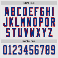 Load image into Gallery viewer, Custom White Royal-Red Hockey Jersey
