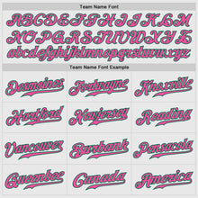 Load image into Gallery viewer, Custom White Kelly Green Pinstripe Pink-Kelly Green Authentic Baseball Jersey
