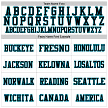 Load image into Gallery viewer, Custom White Black-Teal Mesh Authentic Football Jersey
