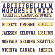 Load image into Gallery viewer, Custom White Royal-Gold Mesh Authentic Football Jersey
