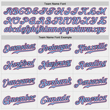 Load image into Gallery viewer, Custom White Light Blue Black-Pink Authentic Baseball Jersey

