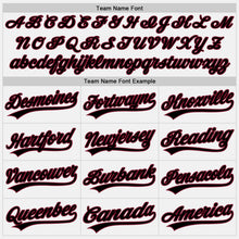 Load image into Gallery viewer, Custom White Black-Crimson Authentic Baseball Jersey
