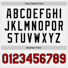 Load image into Gallery viewer, Custom White Black Pinstripe Red Authentic Baseball Jersey
