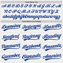 Load image into Gallery viewer, Custom White Royal Pinstripe Royal Authentic Baseball Jersey
