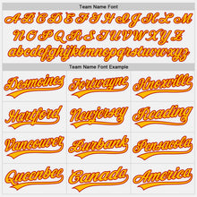 Load image into Gallery viewer, Custom White Gold-Red Authentic Baseball Jersey
