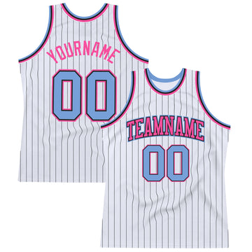  Custom Basketball Jersey, Basketball Shirts for Men, Basketball  Jerseys, Basketball Jersey for Women, Custom Black Light Blue Pinstripe  Light Blue-Pink Basketball Jersey, Basketball Team Gifts : Clothing, Shoes  & Jewelry